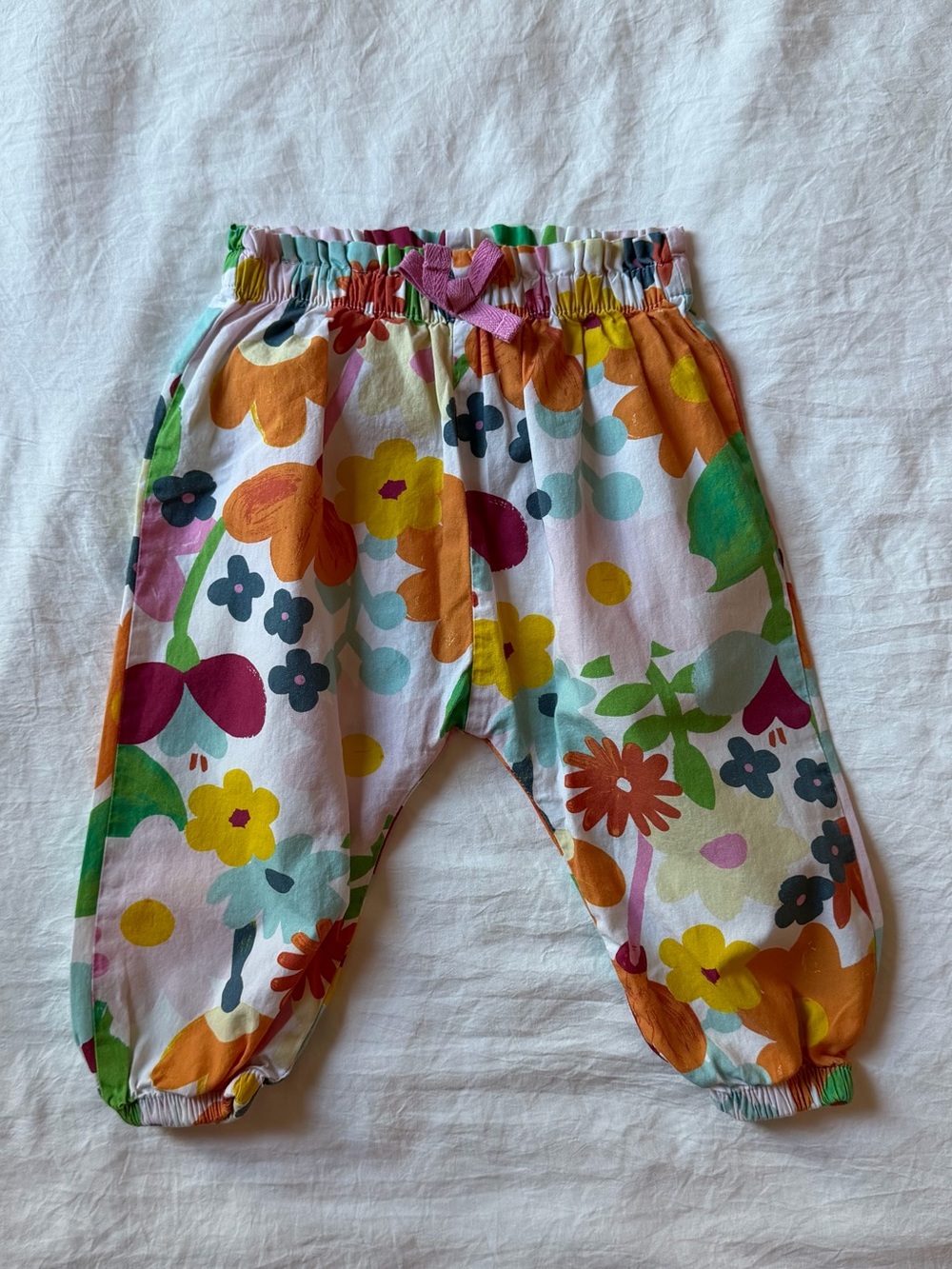 Next Baby Girls Floral Lightweight Cotton Pants 9-12 Months